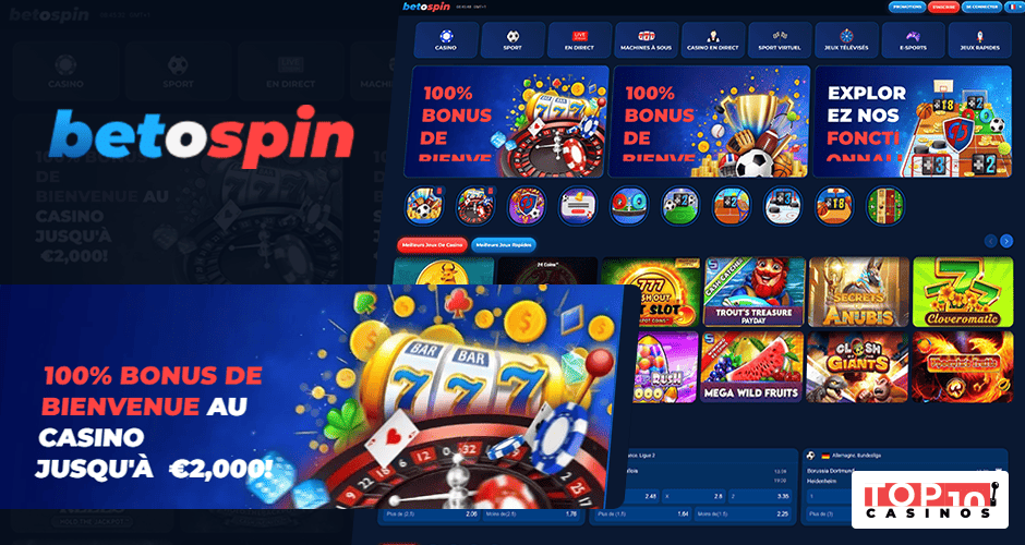 2 bonus de bienvenue au choix et 2 promos disponibles sur Betospin