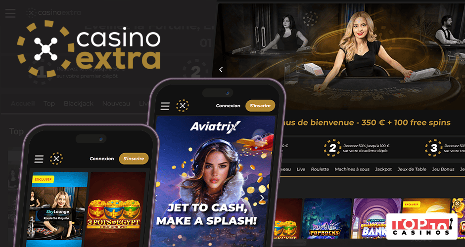 Version mobile d'Extra Casino