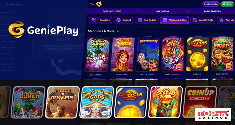 +8 963 disponibles dans le catalogue de GeniePlay Casino