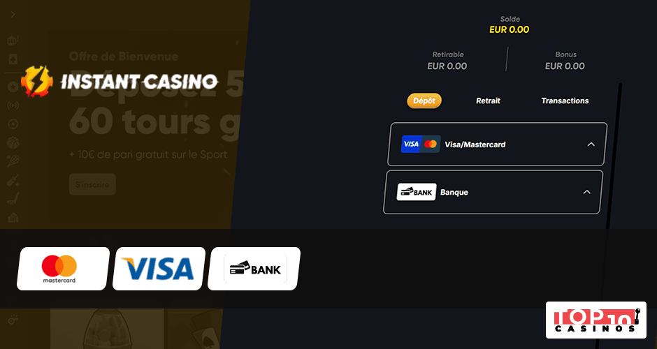 Les dépôts et retraits sont-ils instantanés sur Instant Casino