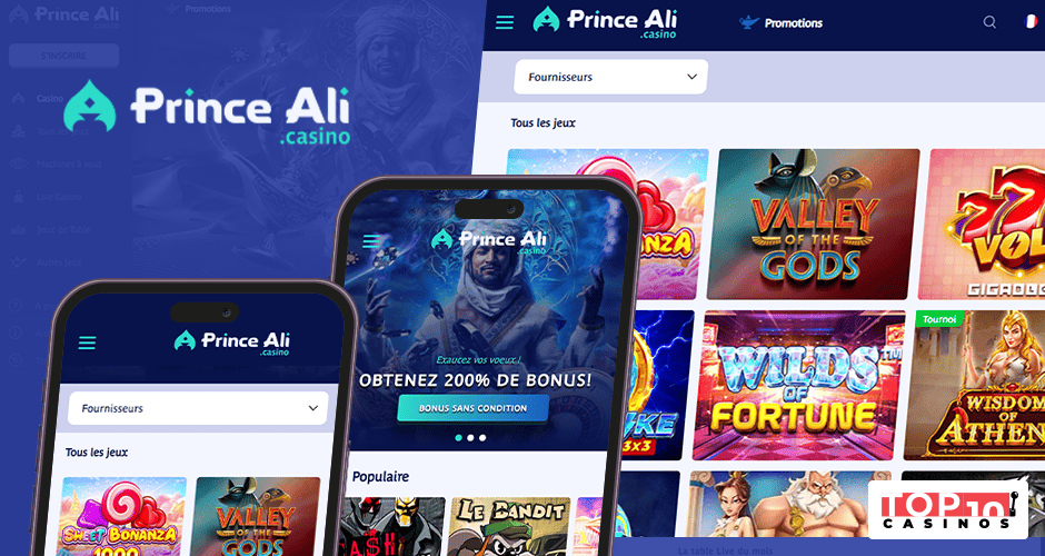 Prince Ali Casino : Application mobile disponible