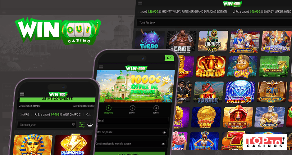 Winoui Casino : Jouez à vos jeux préférés depuis les appareils mobiles