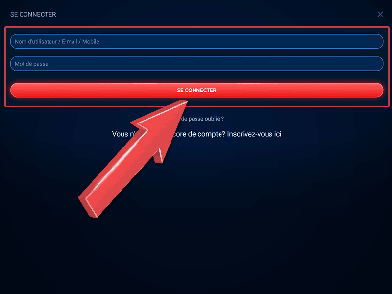 Cliquez sur « Se connecter »