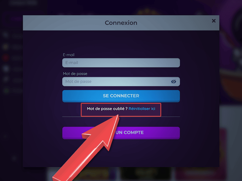 Mot de passe oublié ?