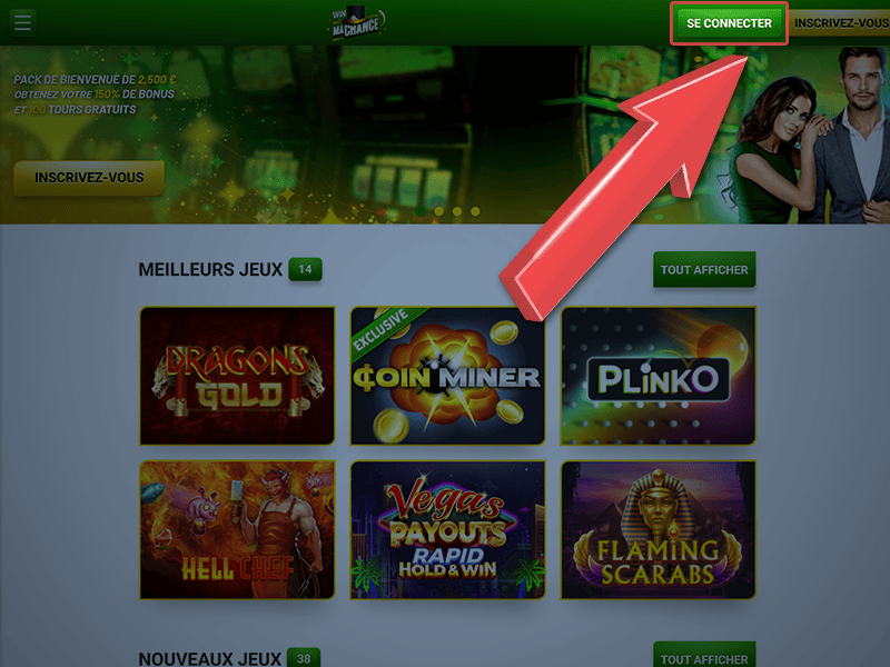 Cliquez sur « Se Connecter »