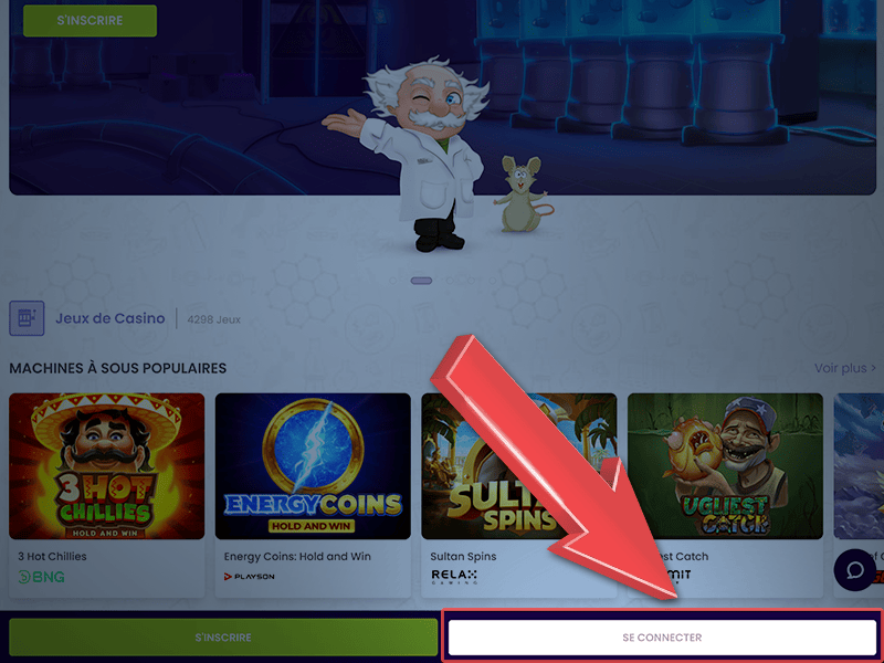 Cliquez sur Se Connecter