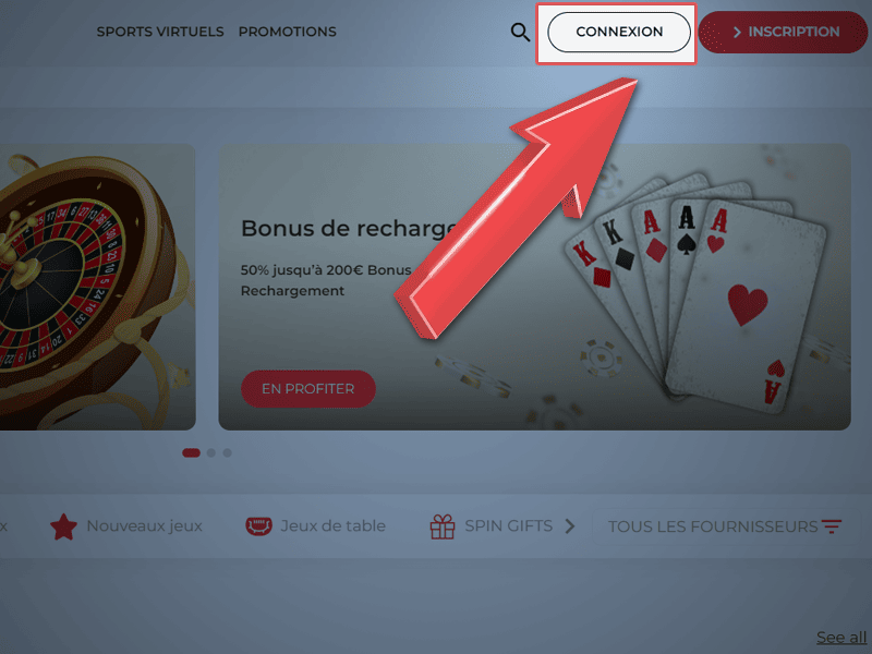 Cliquez sur « Connexion »