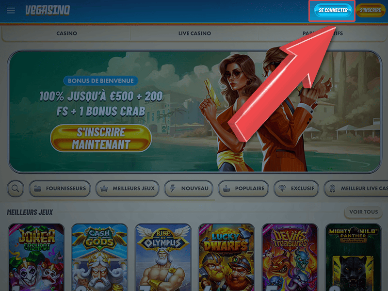 Cliquez sur « Se Connecter »