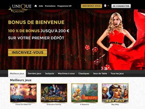 Unique Casino website