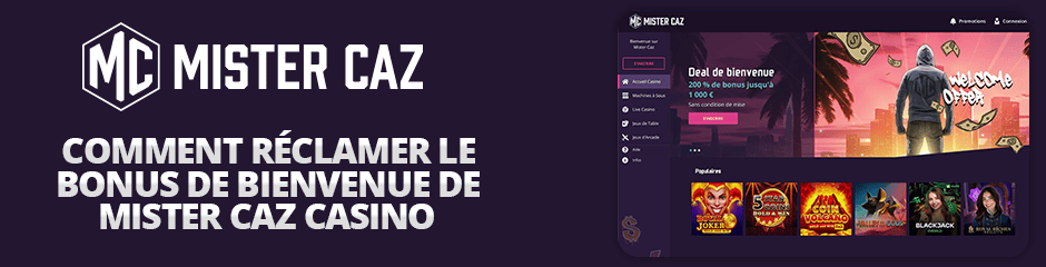 reclamez le bonus mistercaz casino