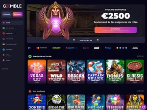 Gxmble Casino website