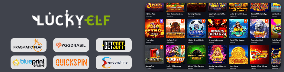 jeux et logiciels disponibles sur luckyelf casino