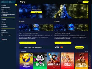 Kripty Casino website