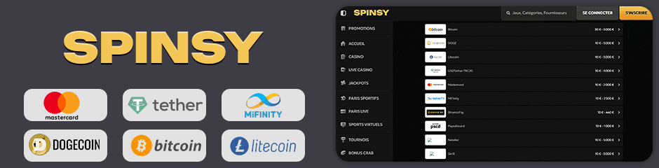 options bancaires de spinsy casino