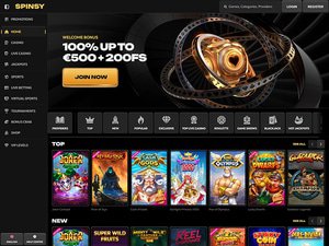 Spinsy Casino website