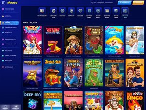 Wonaco Casino games