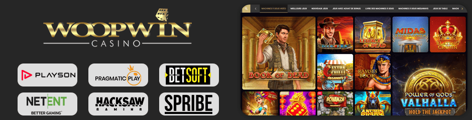 jeux et logiciels de woopwin casino